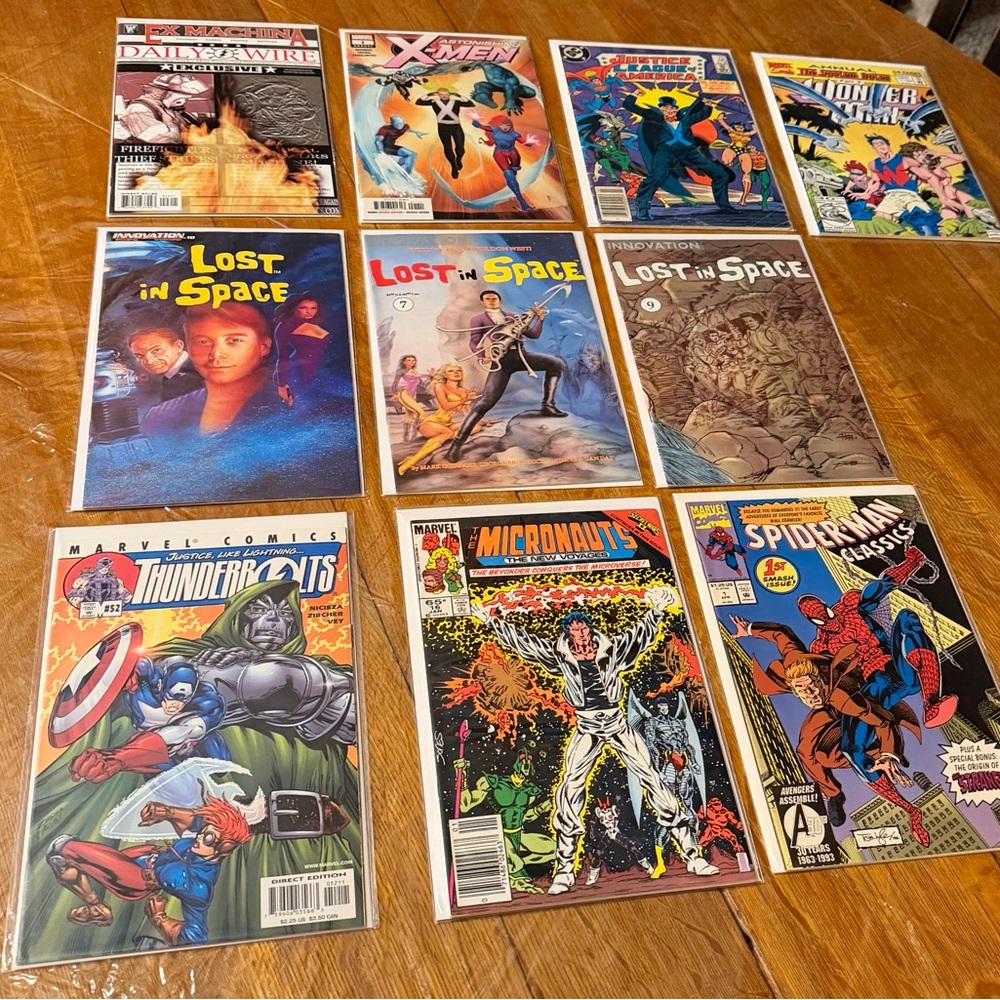 Marvel Vintage Comic Collection Coffee Table Books - Blue, Red, Yellow, Black